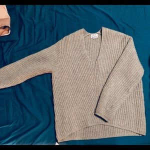 Acne Sweaters - Acne Studios Deborah Deep v-neck sweater grey Acne Sweaters - Acne Studios Deborah Deep v-neck sweater grey